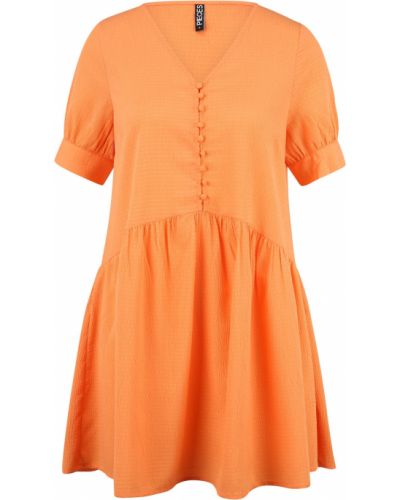 Рокля тип риза Pieces Petite оранжево