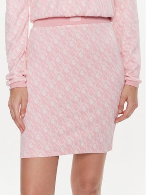 Slim fit pouzdrová sukně Guess růžové
