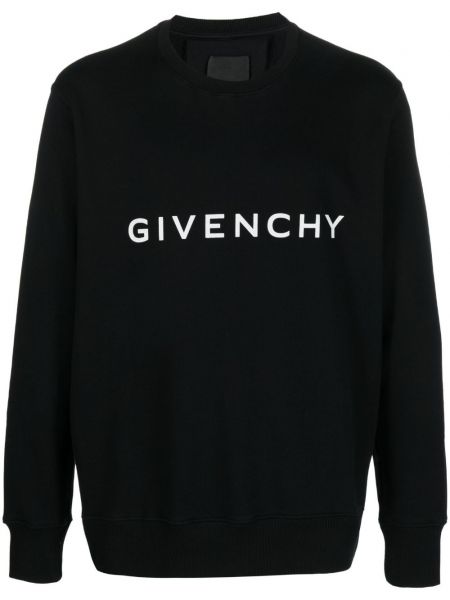 Bluza bawełniana z nadrukiem Givenchy czarna