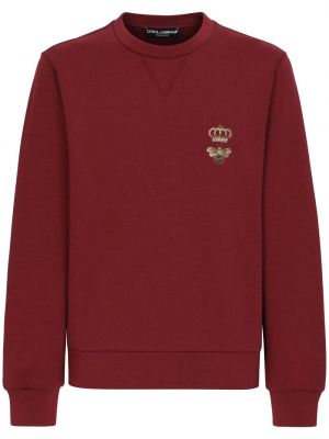 Sweatshirt mit stickerei aus baumwoll Dolce & Gabbana rot