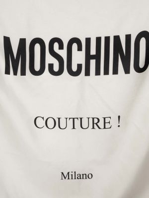 Jedwabna chusta Moschino biała