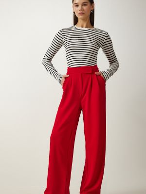 Pantaloni cu velcro Happiness İstanbul roșu