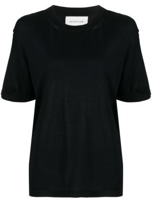 Vlněné tričko s kulatým výstřihem Armarium černé