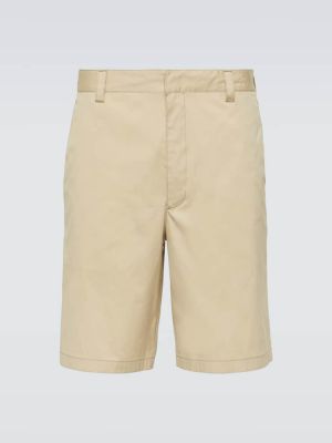 Pantalones cortos de algodón Prada beige