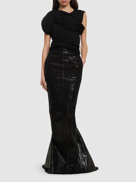 Bavlněné dlouhá sukně Rick Owens černé