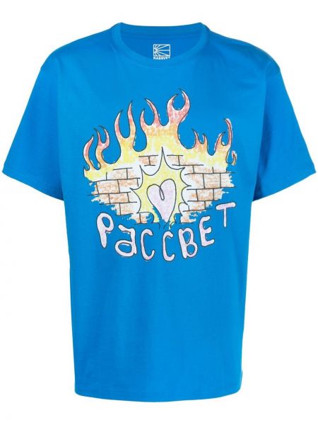 Majica s potiskom Paccbet modra