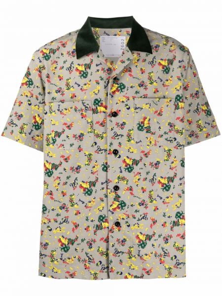 Camisa de flores con estampado Sacai