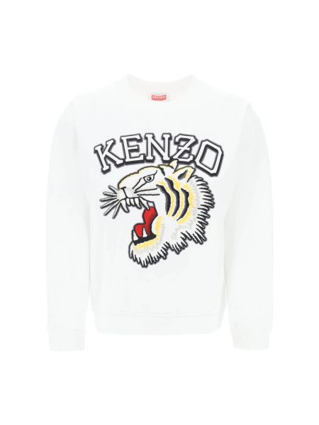 Sweatshirt mit rundhalsausschnitt mit tiger streifen Kenzo weiß