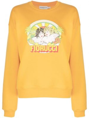 Trykt genser Fiorucci gul