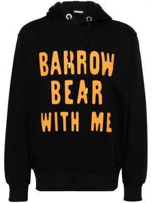 Bavlněná mikina s kapucí s potiskem Barrow černá