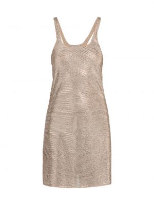 Платье мини Stella Mccartney серебряное