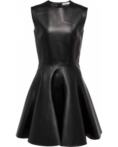 Kožna haljina Alaia crna