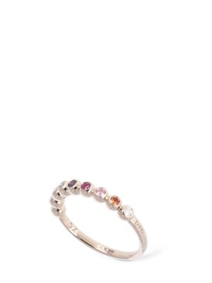 Rožinio aukso žiedas su kristalais Dodo