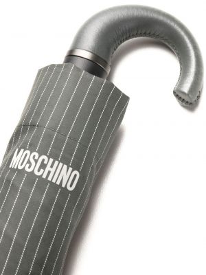 Pruhovaný deštník s potiskem Moschino