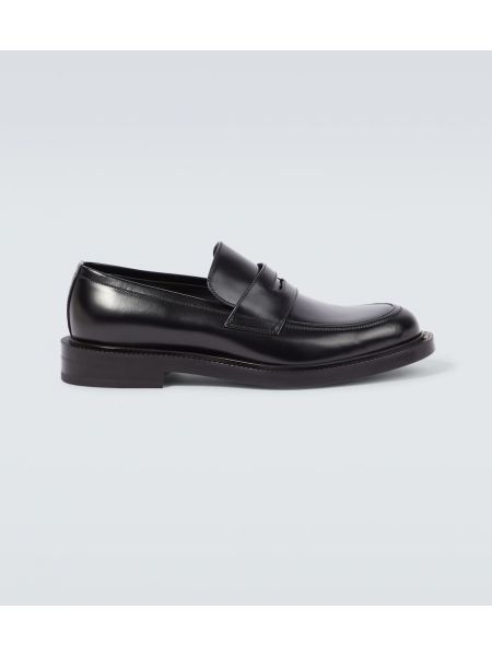 Læder loafers Gucci sort