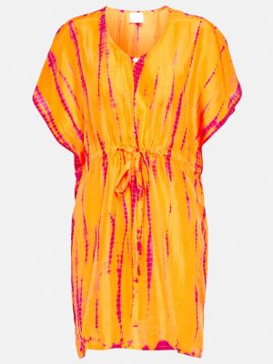 Corbata de seda tie dye Anna Kosturova naranja