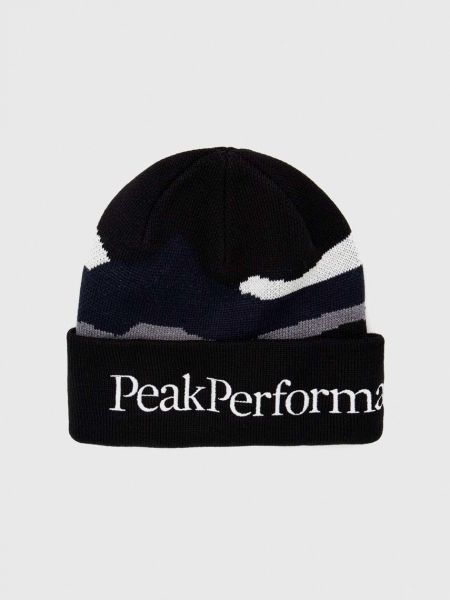 Вълнена шапка Peak Performance черно