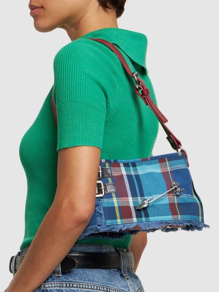 Памучни чанта за ръка Vivienne Westwood синьо