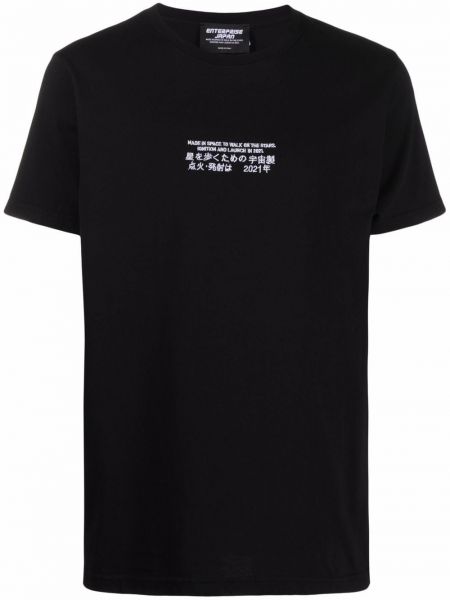 Camiseta con bordado Enterprise Japan negro