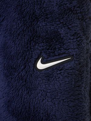 Флийс спортни панталони Nike синьо