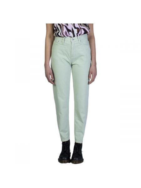 Džínsy s rovným strihom Calvin Klein Jeans zelená