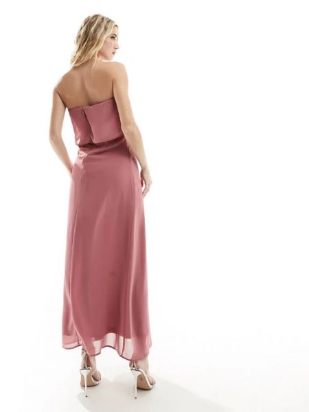Длинное платье Vila розовое