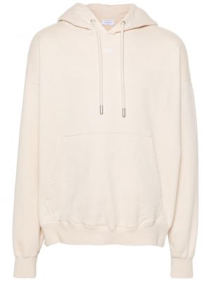 Pamučna hoodie s kapuljačom s vezom Off-white