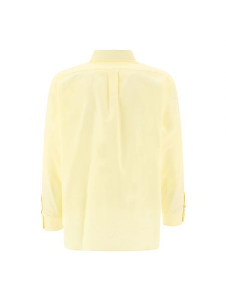 Camisa de algodón Maison Kitsuné amarillo