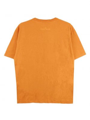 Bavlněné tričko s kapsami Stone Island oranžové