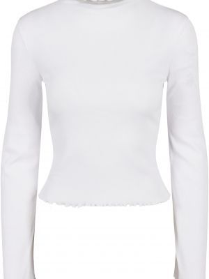 Džemperis ar augstu apkakli ar garām piedurknēm Uc Ladies balts