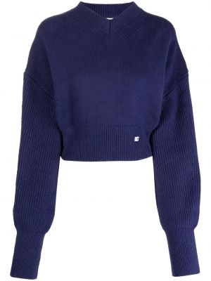 Пуловер Low Classic синьо