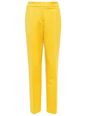 Vlnené rovné nohavice Gabriela Hearst žltá