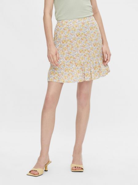 Suknja s cvjetnim printom Pieces žuta