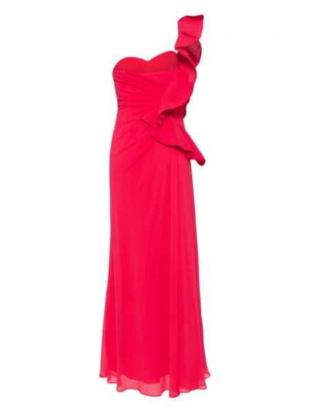 Abendkleid mit plisseefalten Badgley Mischka pink