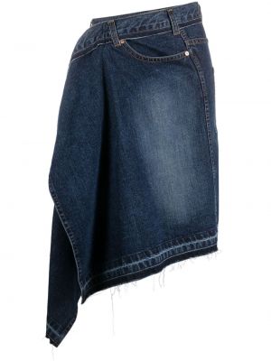 Asimetriškas džinsinis sijonas Sacai mėlyna