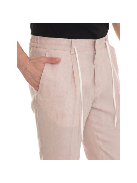 Pantalones con lazo de lino de encaje Paoloni