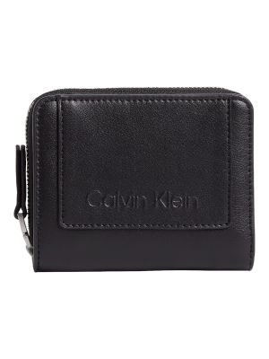 Peňaženka na zips Calvin Klein čierna