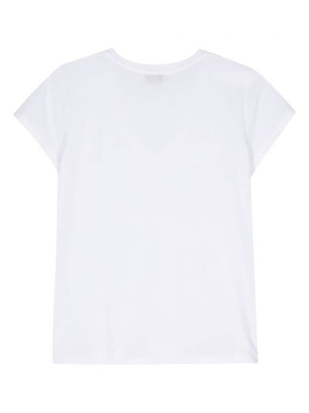 T-shirt en coton à col v Mazzarelli blanc