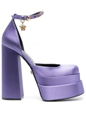 Obesek s platformo Versace vijolična