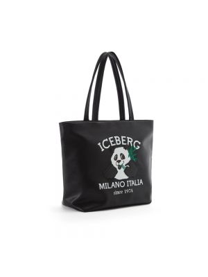 Bolso shopper Iceberg negro