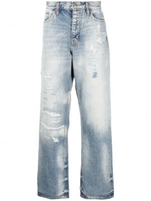 Straight leg jeans a vita alta Ksubi blu