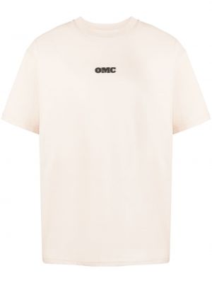 Тениска с принт Omc бежово