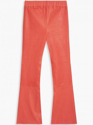 Кожаные брюки-клеш Walter Baker оранжевые