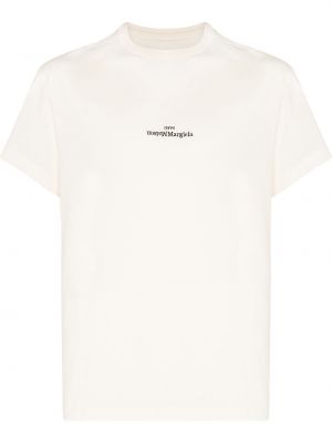 Camiseta con bordado Maison Margiela blanco