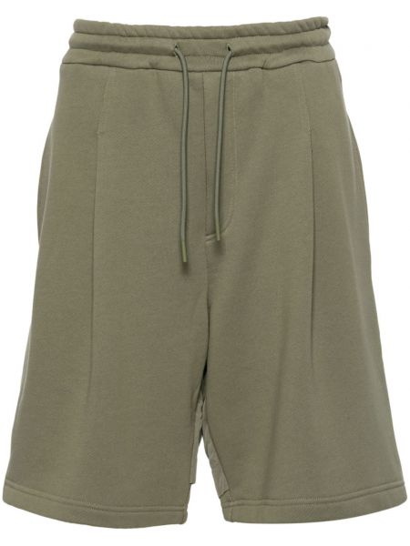 Bombažne bermuda kratke hlače Emporio Armani zelena