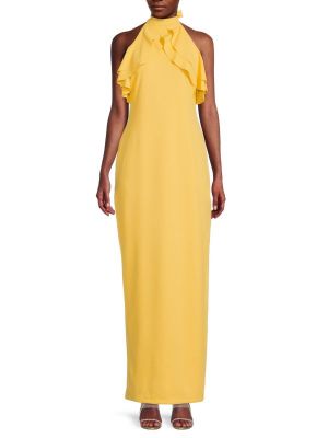 Платье на бретельках с рюшами BebÈ желтое