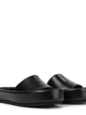 Кожени ниски обувки Khaite черно
