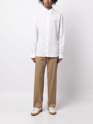 Bavlněná lněná košile Rag & Bone bílá