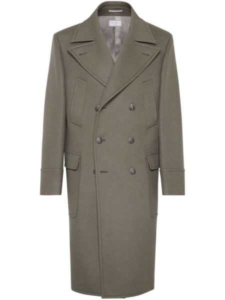 Vlnený dlhý kabát Brunello Cucinelli