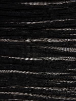 Μακρυμάνικος ζιβάγκο από διχτυωτό Mugler μαύρο
